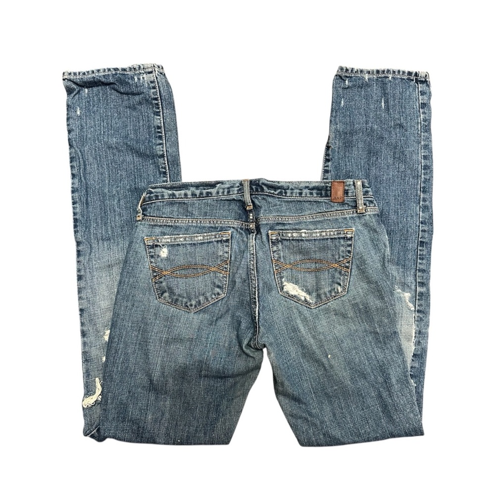 Y2K Blue Distressed Abercrombie & Fitch Low Rise Jeans
